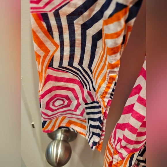 Mud Pie Totable Tunic Beach To Bar Cover-Up Dress Umbrella Print Size Small New - Picture 3 of 9